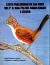 Lista Preliminar de las Aves del Parque Nacional Kaa-Iya del Gran Chaco e Izozog