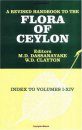 A Revised Handbook to the Flora of Ceylon: Index to Volumes I-XIV