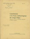 Contribution à la Faune Ichthyologique du Congo Belge: Collections du Dr. H. Schouteden (1924-1926) et d'Autres Récolteurs