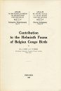 Contribution to the Helminth Fauna of Belgian Congo Birds