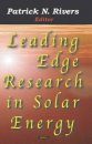 Leading Edge Research in Solar Energy