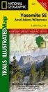 California: Map for Yosemite SE Ansel Adams Wilderness