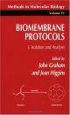 Biomembrane Protocols, Volume 1: Isolation and Analysis
