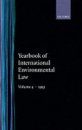Yearbook of International Environmental Law, Volume 4, 1993