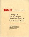 Raising the Productivity of Women Farmers in Sub-Saharan Africa