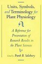 Unit, Symbols and Terminology for Plant Physiology