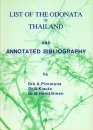 List of the Odonata of Thailand and Annotated Bibliography