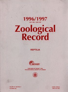 Zoological Record, Volume 133 - Section 17: Reptilia