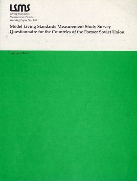 Model Living Standards Measurement Study Survey Questionnaire for ther C ountries of the Former Soviet Union