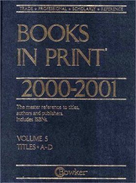 Books in Print 2000-2001