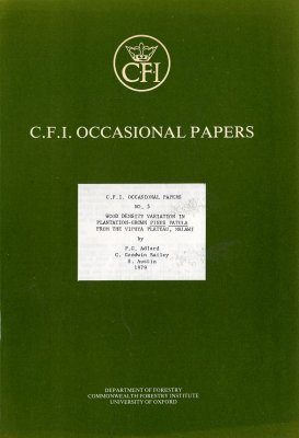 Wood Density Variation in Plantation-Grown Pinus Patula from Viphya Plateau, Malawi