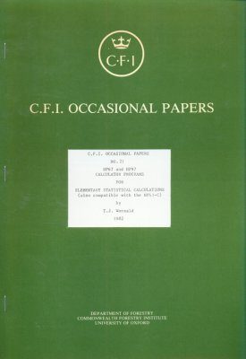 HP67 and HP97 Calculator Programs for Elementary Statistical Calculations (also compatible with the HP41-C)