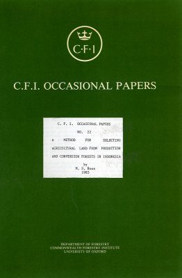 A Method for Selecting Agricultural Land from Production and Conversion Forests in Indonesia