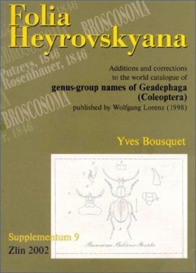 Folia Heyrovskyana, Supplement 9: Additions and Corrections to the World Catalogue of Genus-group Names of Geadephaga (Coleoptera) Published by Wolfgang Lorenz (1998)