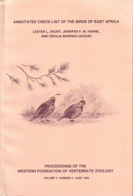 Annotated Check-list of the Birds of East Africa