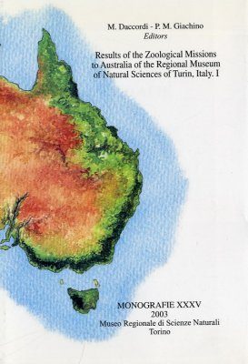 Results of the Zoological Missions to Australia of the Regional Museum of Natural Sciences of Turin, Italy - I