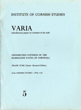 Distribution Patterns of the Mammalian Fauna of Cornwall