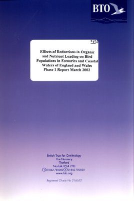 Effects of Reductions in Organic and Nutrient Loading on Bird Population Populations in Estuaries and Coastal Waters of England and Wales Phase 1 Report March 2002