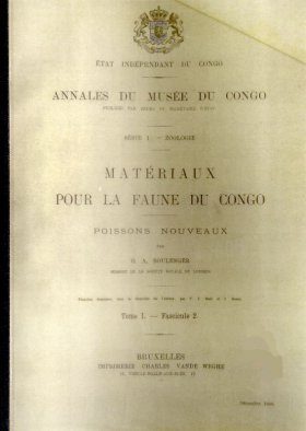 Materiaux Pour La Faune du Congo: Poissons Nouveaux