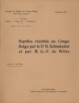Reptiles récoltés au Congo par le Dr.H.Schouteden et M.G.F. de Witte