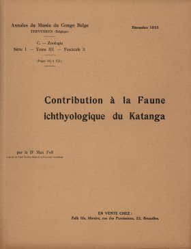 Contribution à la Faune Ichthyologique du Katanga