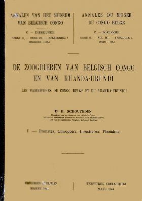 De Zoogdieren van Belgisch Congo en van Ruanda-Urundi (Les Mammifères du Congo Belge et du Ruanda-Urundi), I - Primates, Chiroptera, Insectivora, Pholidota