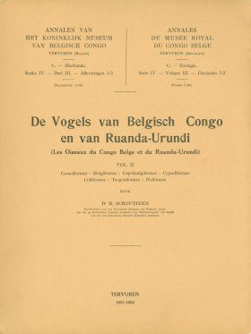 De Vogels van Belgisch Congo en van Ruanda-Urundi (Les Oiseaux du Congo Belge et du Ruanda-Urundi), (IV) & (V): Coraciiformes - Strigiformes - Caprimulgiformes - Cypseliformes - Coliiformes - Trogoniformes - Piciformes