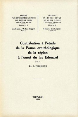 Contribution à l'Etude de la Faune Ornithologique de la Région à l'Ouest du Lac Edouard