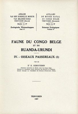 Faune du Congo Belge et du Ruanda-Urundi, IV - Oiseaux Passereaux (1)