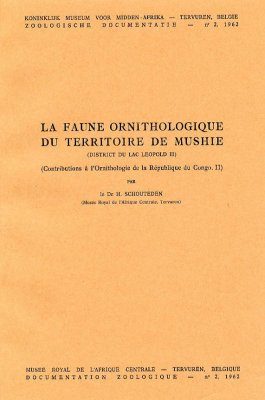 La Faune Ornithologique du Territoire de Mushie: District du Lac Leopold II