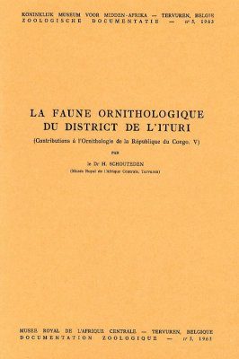La Faune Ornithologique du District de l'Ituri