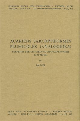 Acariens Sarcoptiformes Plumicoles (Analgoidea): Parasites Sur Les Oiseaux Charadriiformes d'Afrique