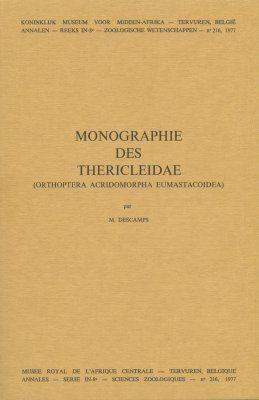 Monographie des Thericleidae (Orthoptera Acridomorpha Eumastocoidea)