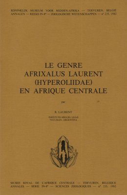 Le Genre Afrixalus Laurent (Hyperoliidae) en Afrique Centrale