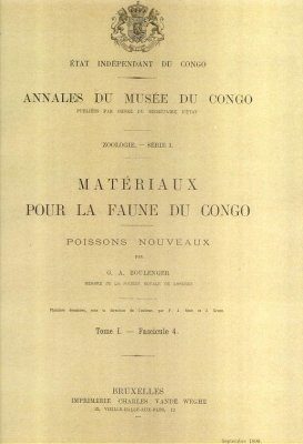 Materiaux Pour La Faune du Congo: Poissons Nouveaux