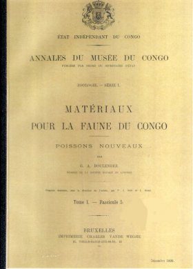 Materiaux Pour La Faune Du Congo: Poissons Nouveaux