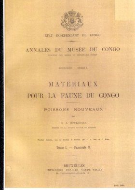 Materiaux Pour La Faune Du Congo: Poissons Nouveaux