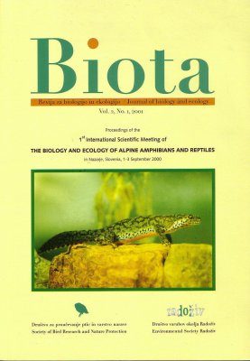 Proceedings of the 1st International Scientific Meeting of the Biology and Ecology of Alpine Amphibians and Reptiles in Nazarje, Slovenia, 1-3 September 2000