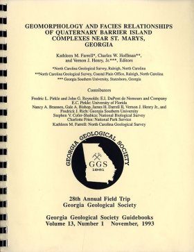 Geomorphology and Facies Relationships of Quaternary Barrier Island Complexes Near St. Marys, Georgia