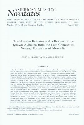 New Avialan Remains and a Review of the Known Avifauna from the Late Cretaceous Nemegt Formation of Mongolia