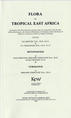 Flora of Tropical East Africa: Bignoniaceae & Cobaeaceae