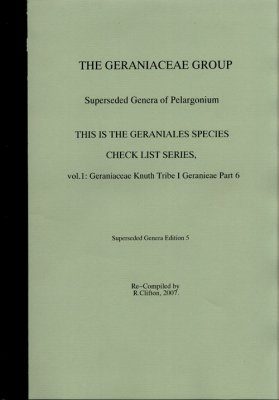 The Geraniaceae Group, Geraniales Species Checklist, Volume 1 (7-Volume Set)
