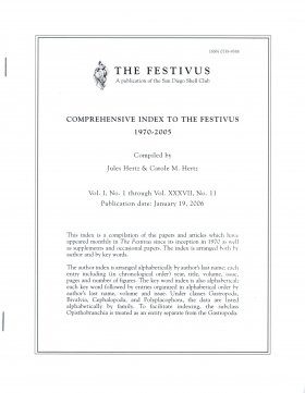 Comprehensive Index to The Festivus 1970 - 2005