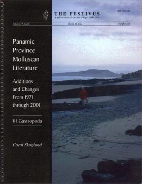 Panamic Province Molluscan Literature: Additions and Changes from 1971 Through 2001, III: Gastropoda
