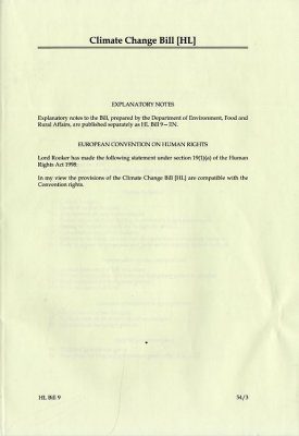 Climate Change Bill (HL): House of Lords Bills 2007-2008