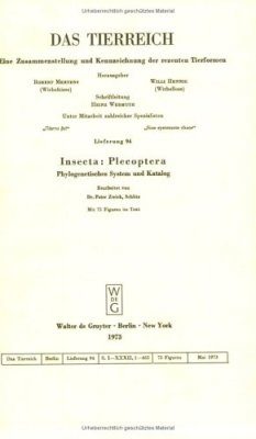 Insecta: Plecoptera. Phylogenetisches System und Katalog