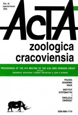 Acta Zoologica Cracoviensia, Volume 45: Proceedings of the 4th Meeting of the ICAZ Bird Working Group