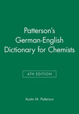 Patterson's German-English Dictionary for Chemists