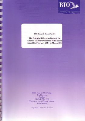 The Potential Effects on Birds of the Greater Gabbard Offshore Wind Farm Report for February 2004 to March 2005