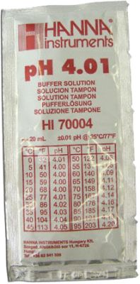 Hanna HI-70004P pH 4.01 Buffer Solution - 20ml Sachets